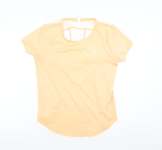 Under Armour Women's Yellow HeatGear Loose Fit T-Shirt Size S