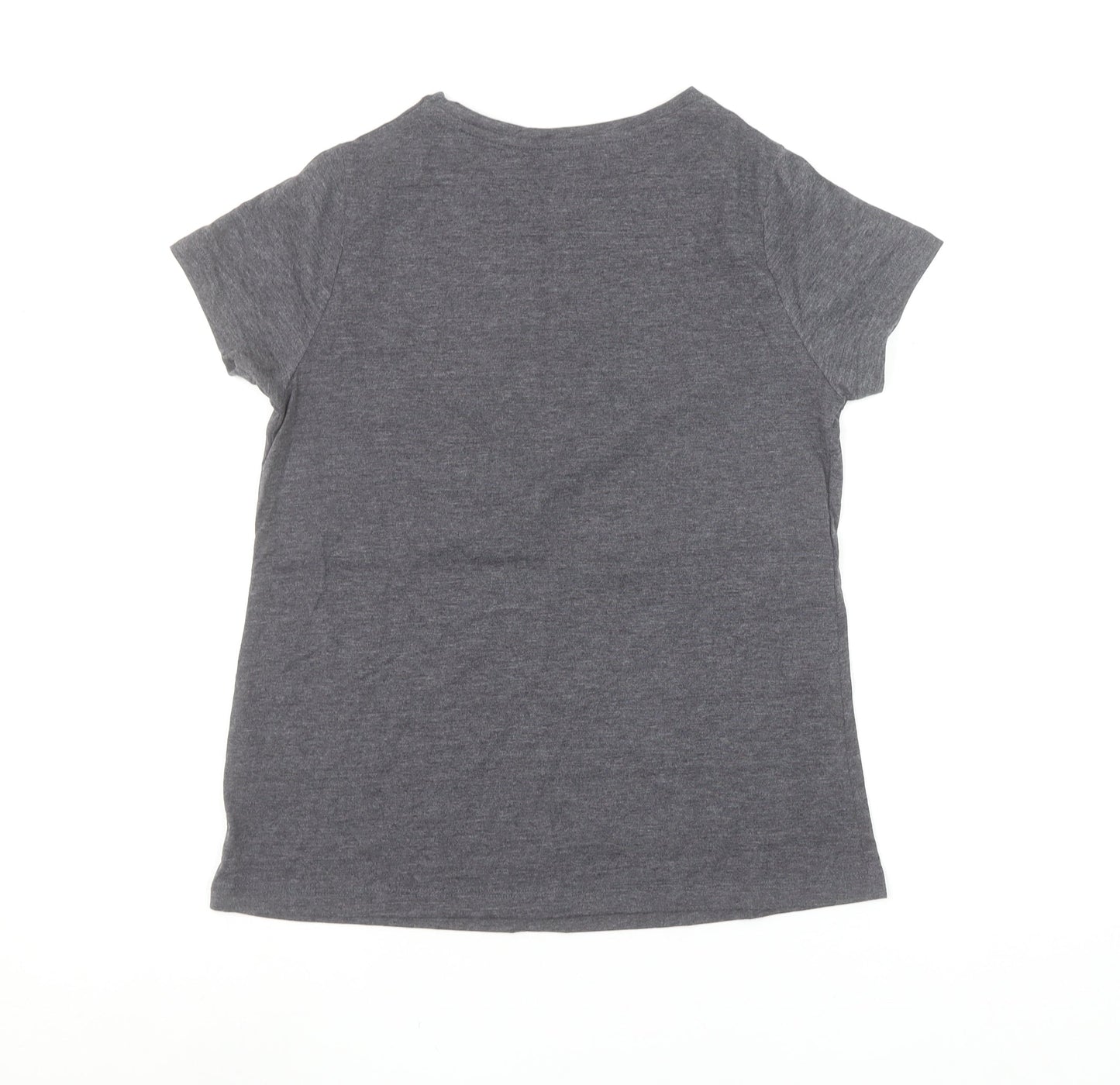 Disney Womens Grey Mickey Mouse Graphic T-Shirt Size 10