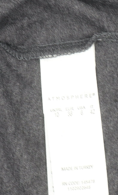 Disney Womens Grey Mickey Mouse Graphic T-Shirt Size 10