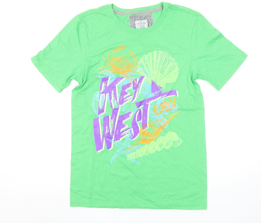 Timberland Men's Green Key West Florida Graphic Cotton T-Shirt Size M