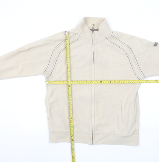 Kickers Men’s Beige Full Zip Sweatshirt Size L Knit Cotton Blend