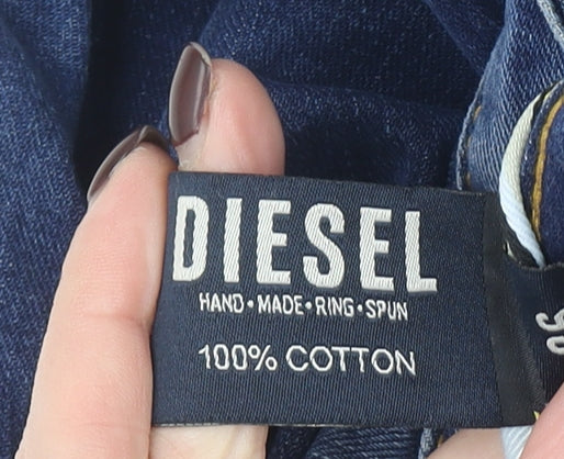 Diesel Men's Blue Straight Regular Fit Denim Jeans 36x32