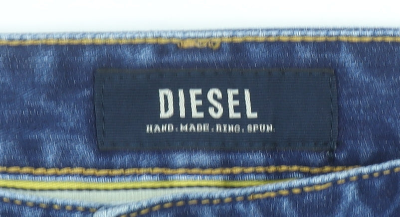 Diesel Men's Blue Straight Regular Fit Denim Jeans 36x32