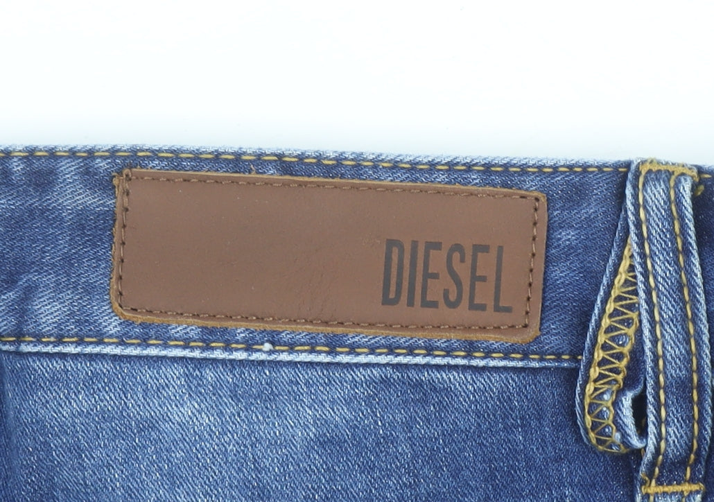 Diesel Men's Blue Straight Regular Fit Denim Jeans 36x32