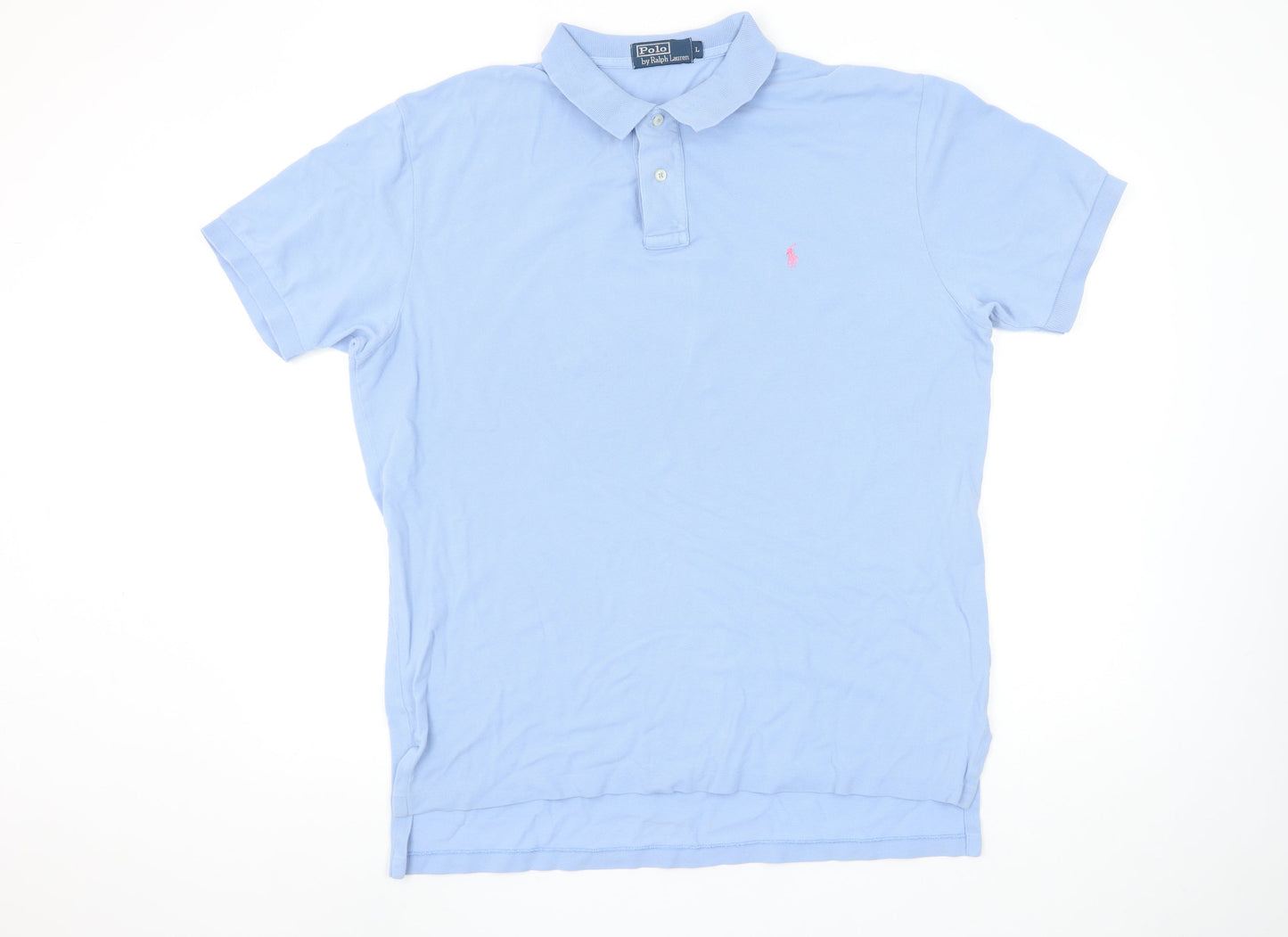 Ralph Lauren Men’s Blue Cotton Short Sleeve Polo Shirt Size L