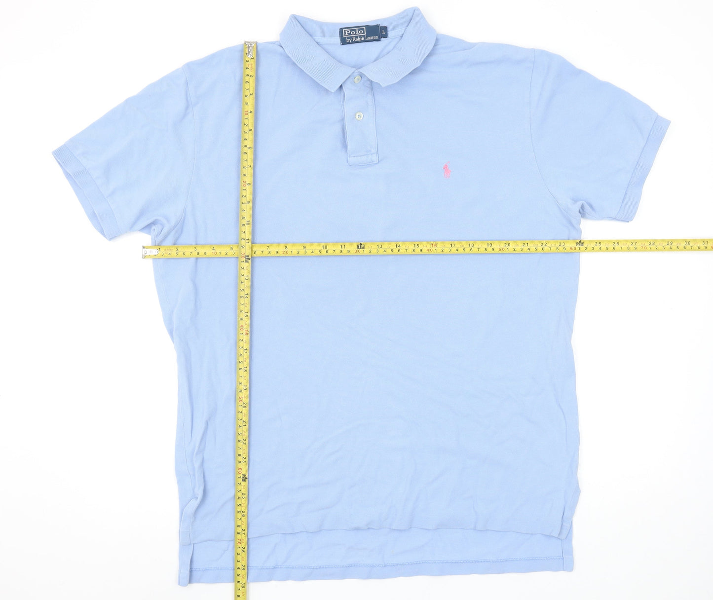 Ralph Lauren Men’s Blue Cotton Short Sleeve Polo Shirt Size L