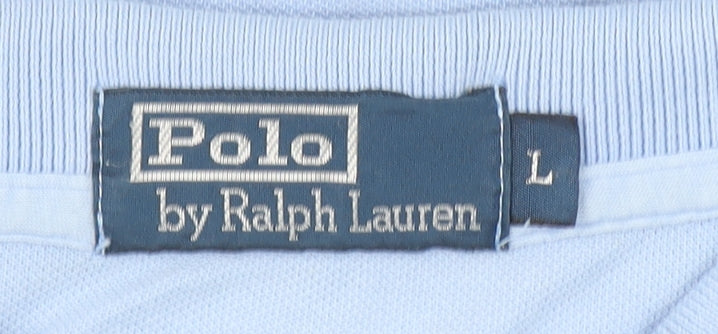 Ralph Lauren Men’s Blue Cotton Short Sleeve Polo Shirt Size L