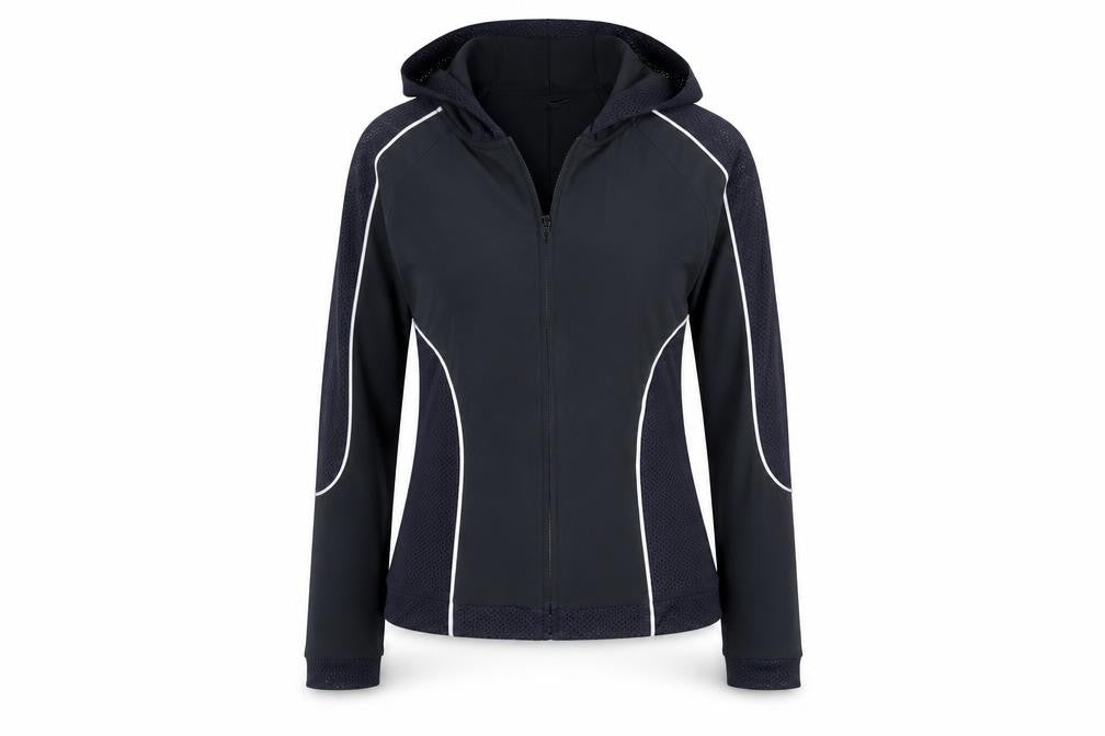 Calvin Klein Jeans Women's Black Full Zip Hoodie Size M Polyester Blend