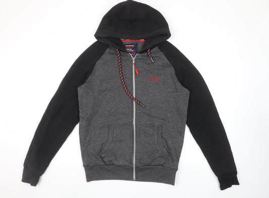 Carbon Men's Grey Full Zip Hoodie Medium Hooded Sweatshirt