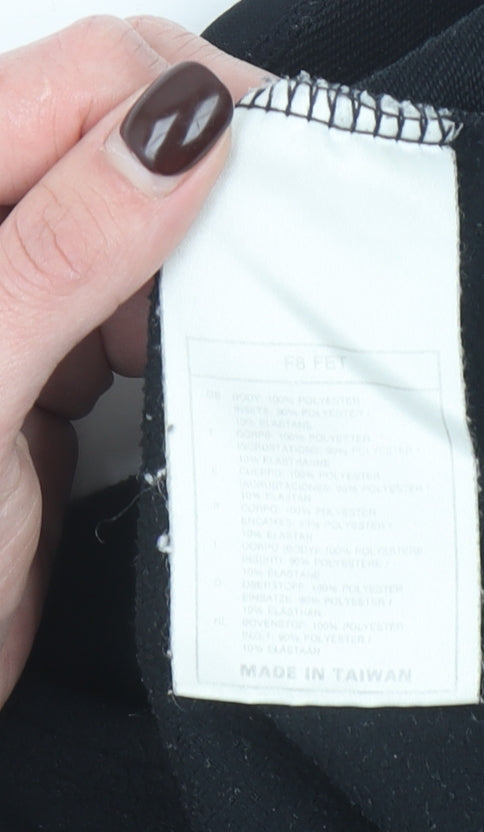 Nike Womens Black Fleece 1/4 Zip Pullover Sweatshirt Size S (4-6)