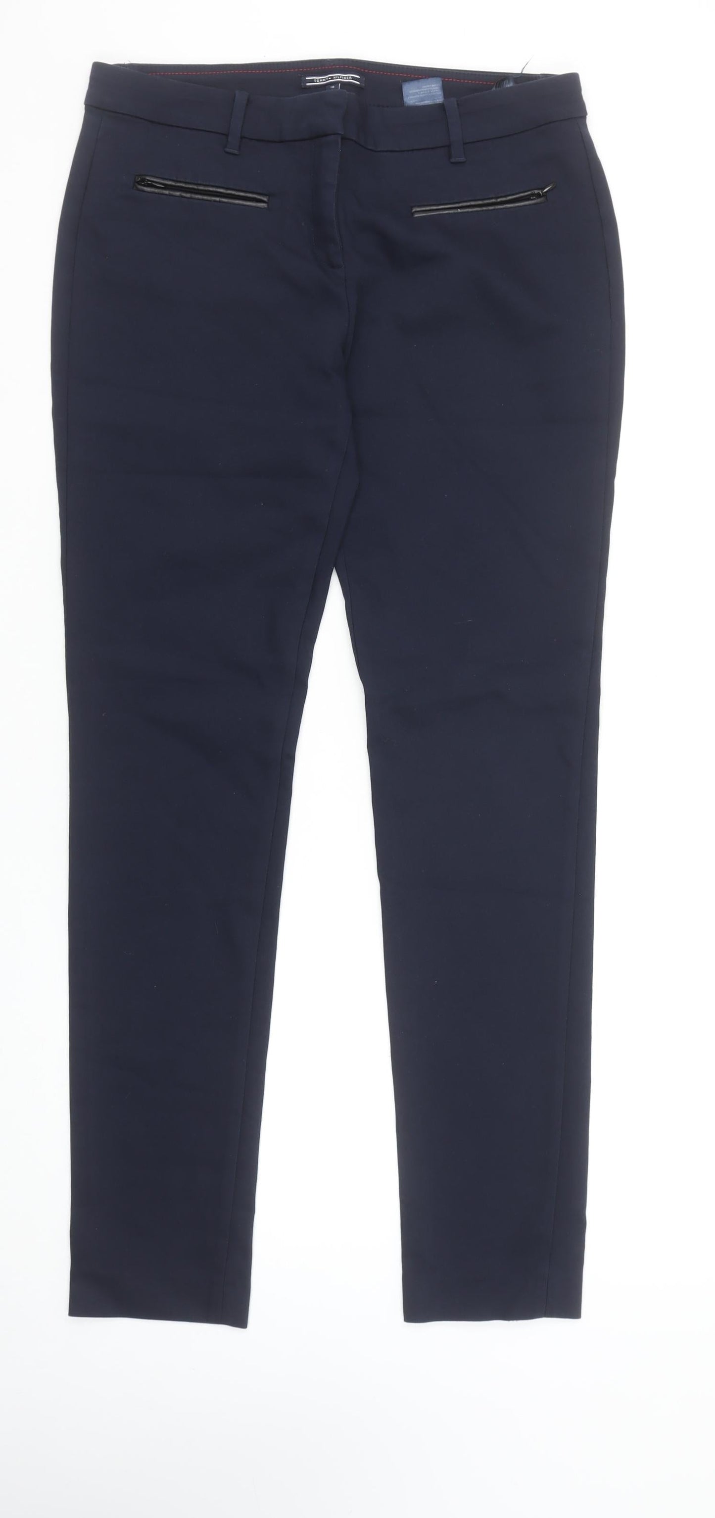 Tommy Hilfiger Women's Blue Slim Fit Chino Trousers Size 10