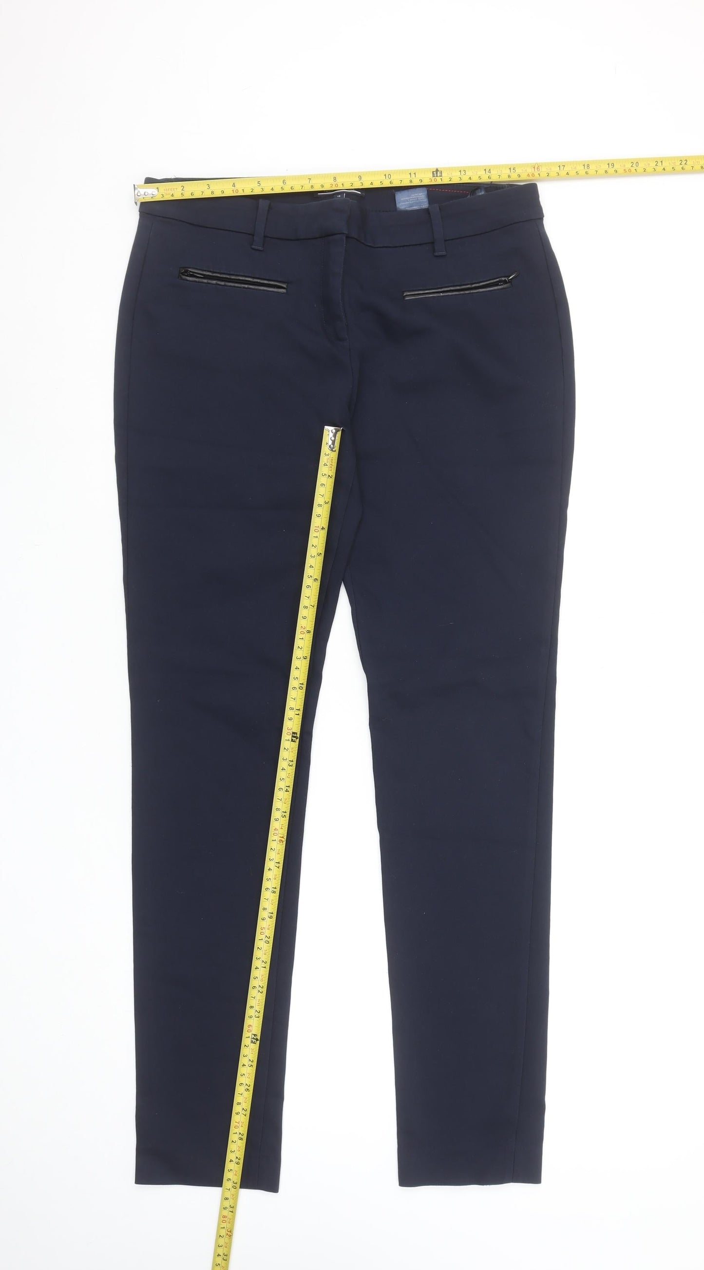 Tommy Hilfiger Women's Blue Slim Fit Chino Trousers Size 10