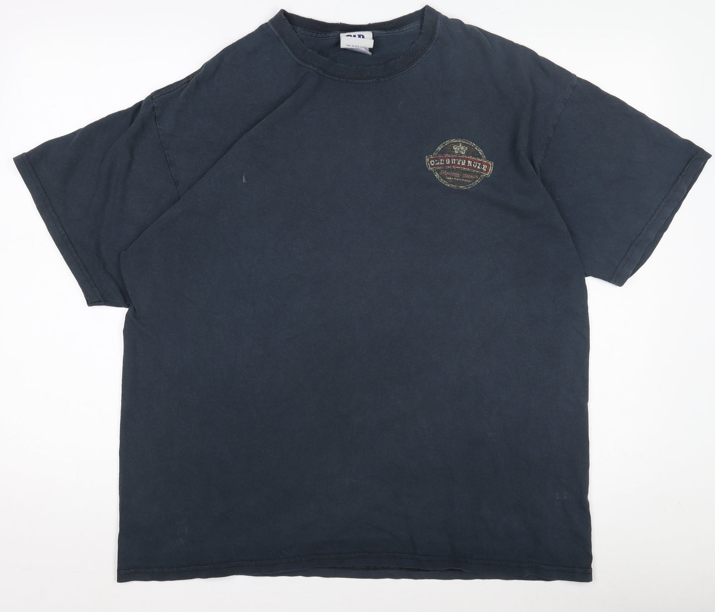 Old Guys Men's Blue Graphic T-Shirt Size L Vintage Casual Tee