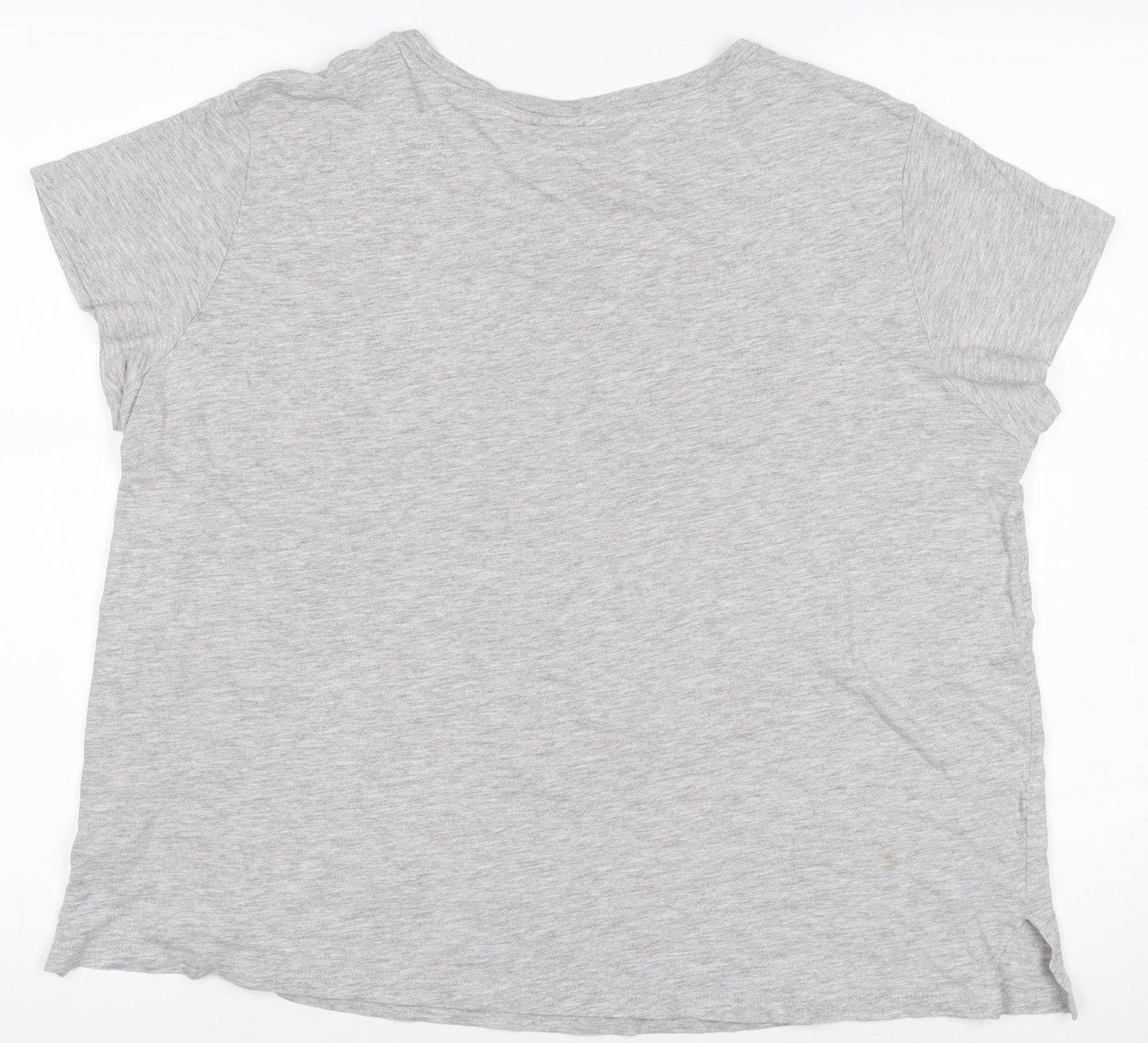 H&M Women’s Grey Rolling Tongue Print T-Shirt Size 12