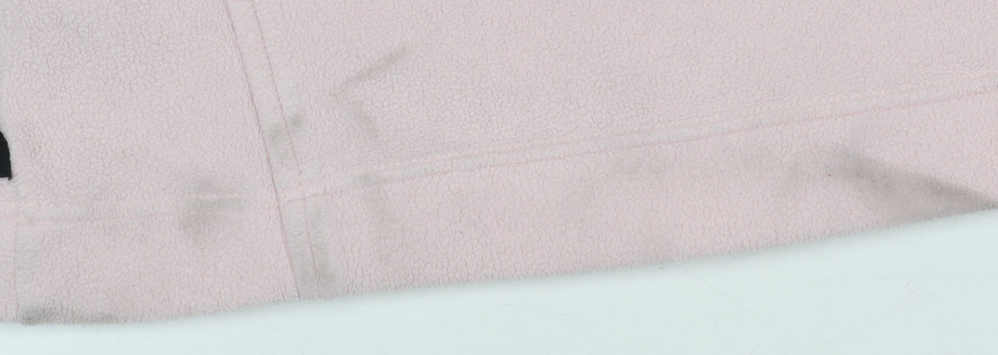 F.lli Campagnolo Girls Pink Fleece 1/4 Zip Sweatshirt S