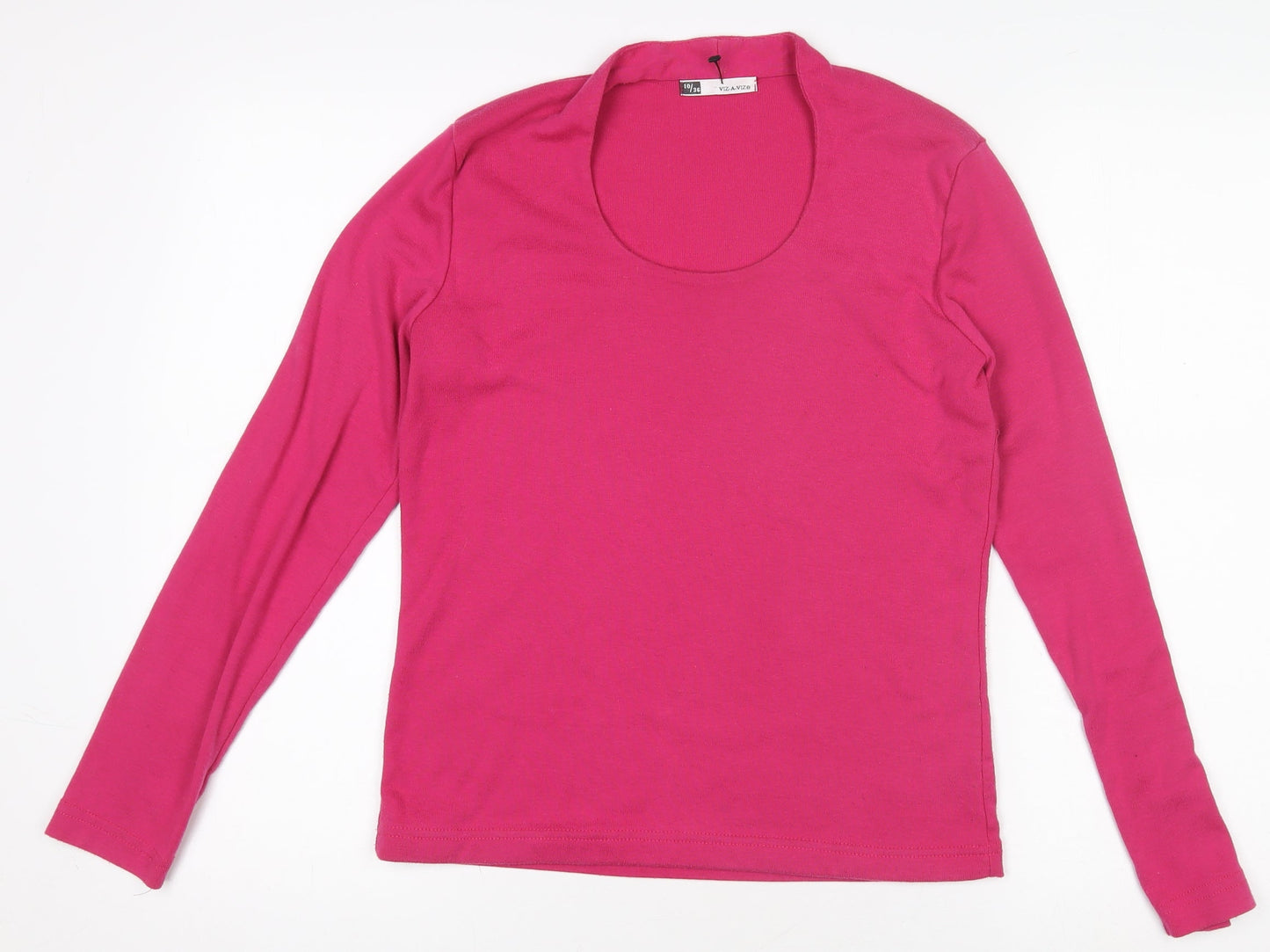 Viz-A-Viz Women’s Pink Long Sleeve Basic Top Size 10 Classic Style