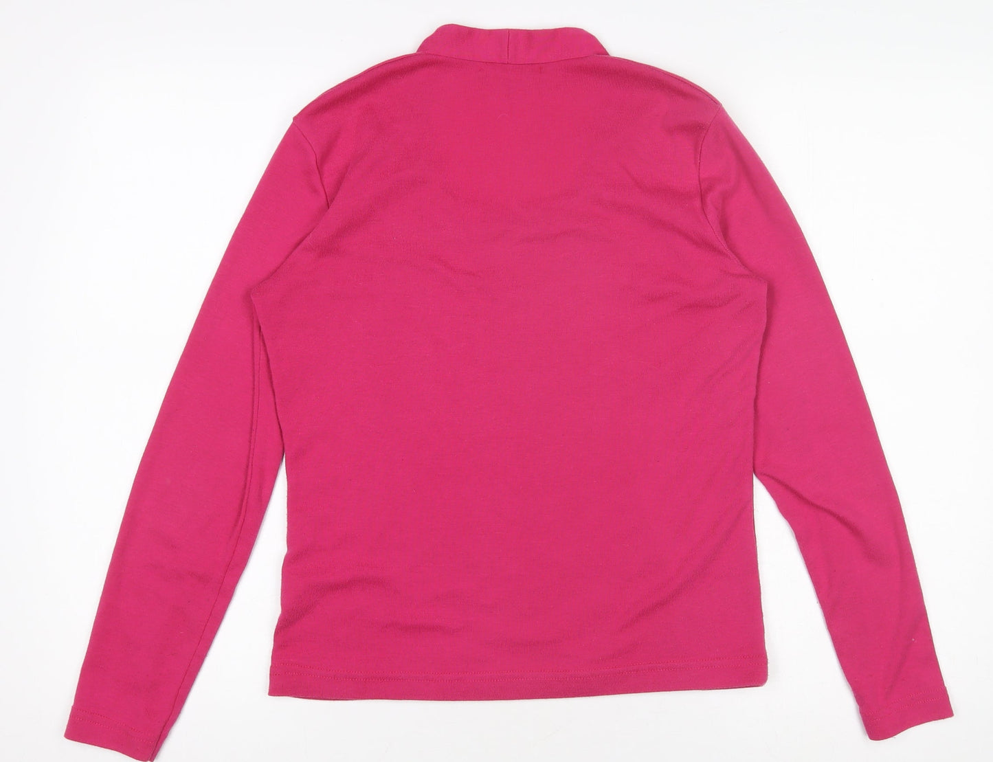 Viz-A-Viz Women’s Pink Long Sleeve Basic Top Size 10 Classic Style