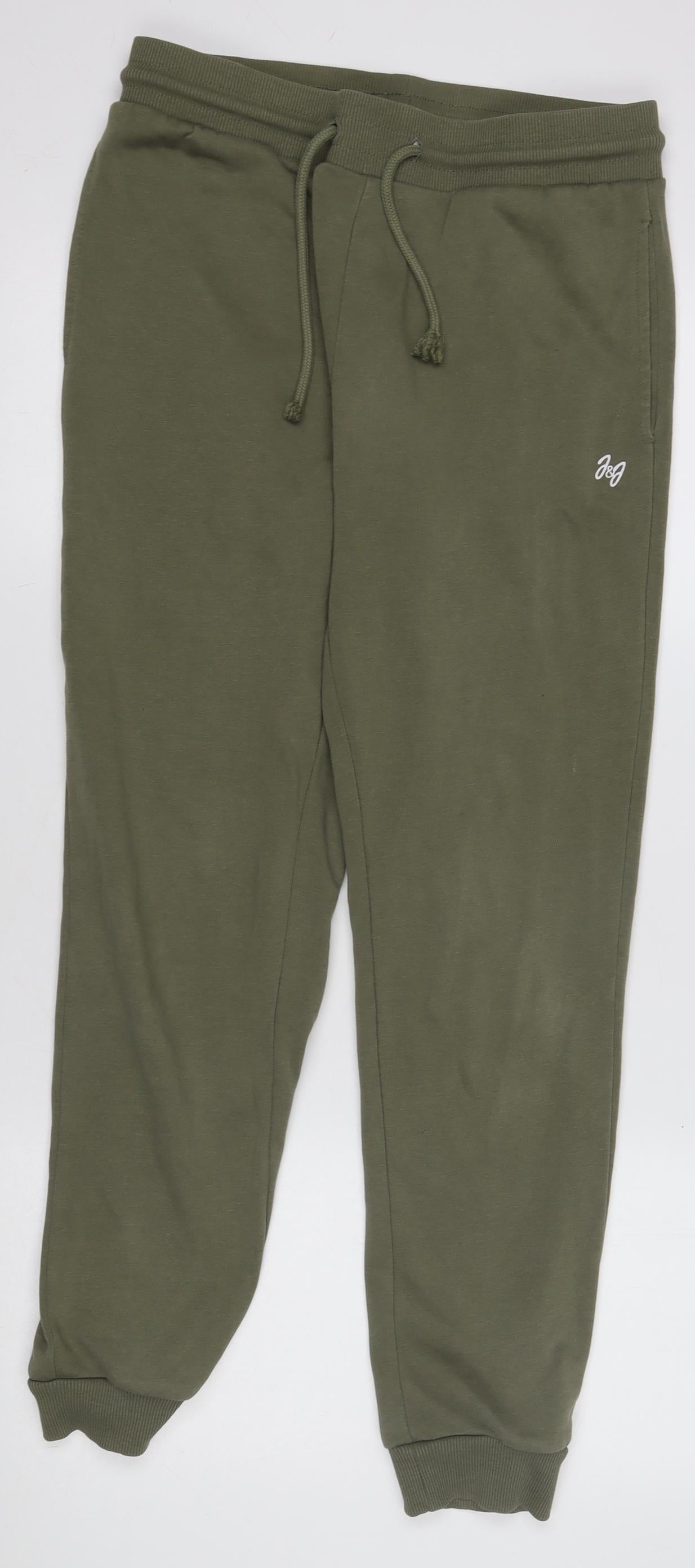 Jack & Jones Men's Green Jogger Sweatpants S Regular Fit