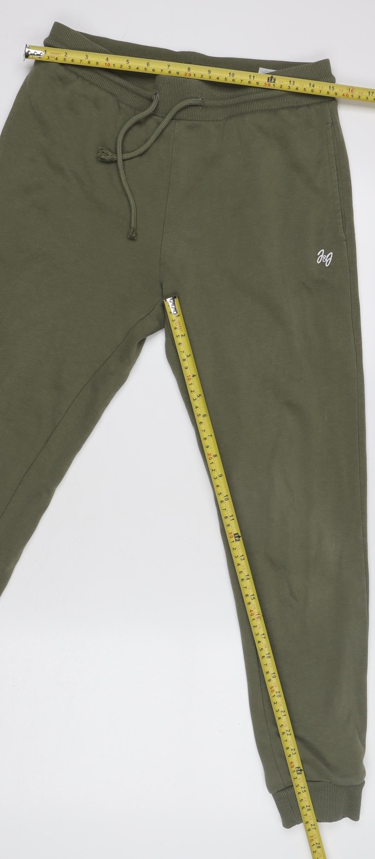 Jack & Jones Men's Green Jogger Sweatpants S Regular Fit