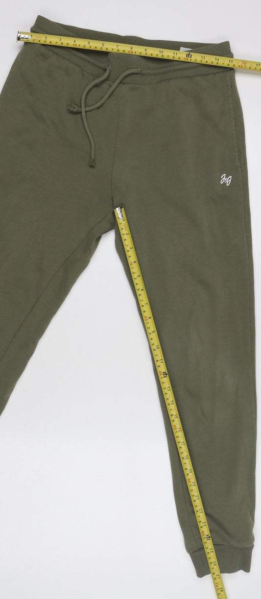 Jack & Jones Men's Green Jogger Sweatpants S Regular Fit
