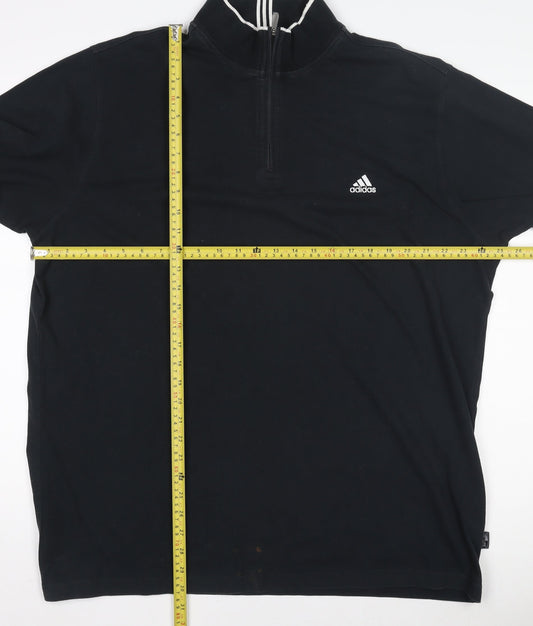 Adidas Men’s Black 2XL Climalite 1/2 Zip Pullover Sweatshirt