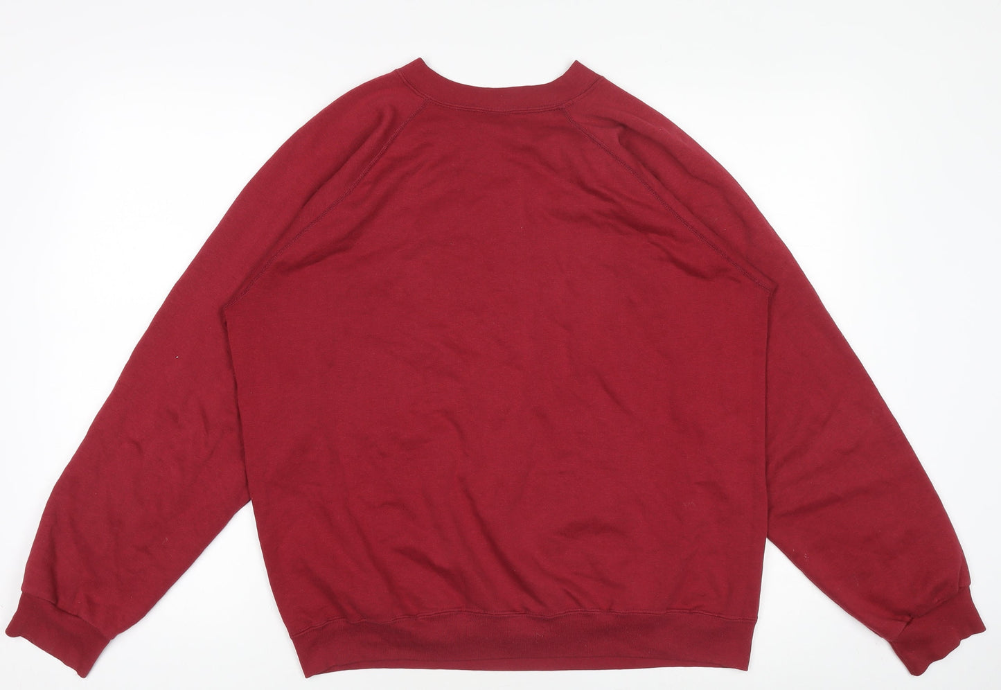 Vintage Trench Womens Red Pullover Sweatshirt Size L Washington Graphic