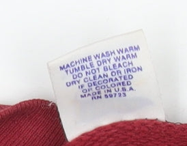 Vintage Trench Womens Red Pullover Sweatshirt Size L Washington Graphic