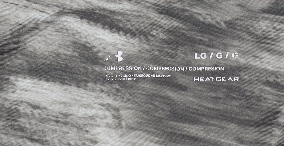 Under Armour Womens Black Grey Compression Capri Leggings Size L