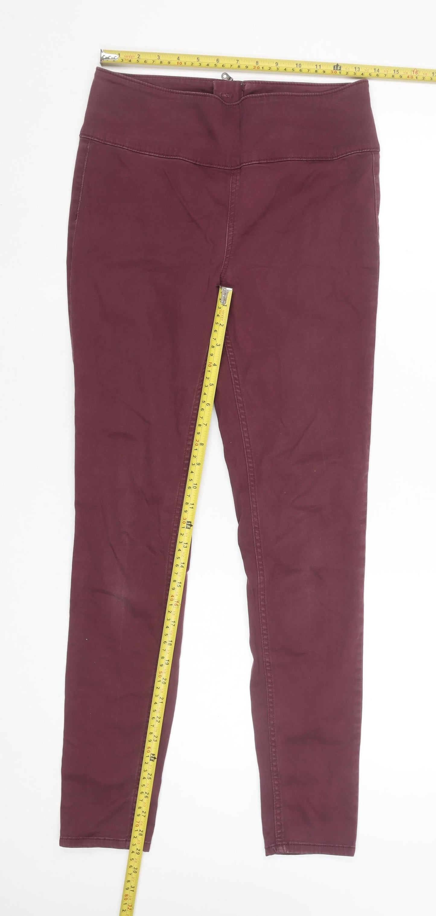 Pieces Women's Purple Slim Fit High Rise Jegging Jeans Size M