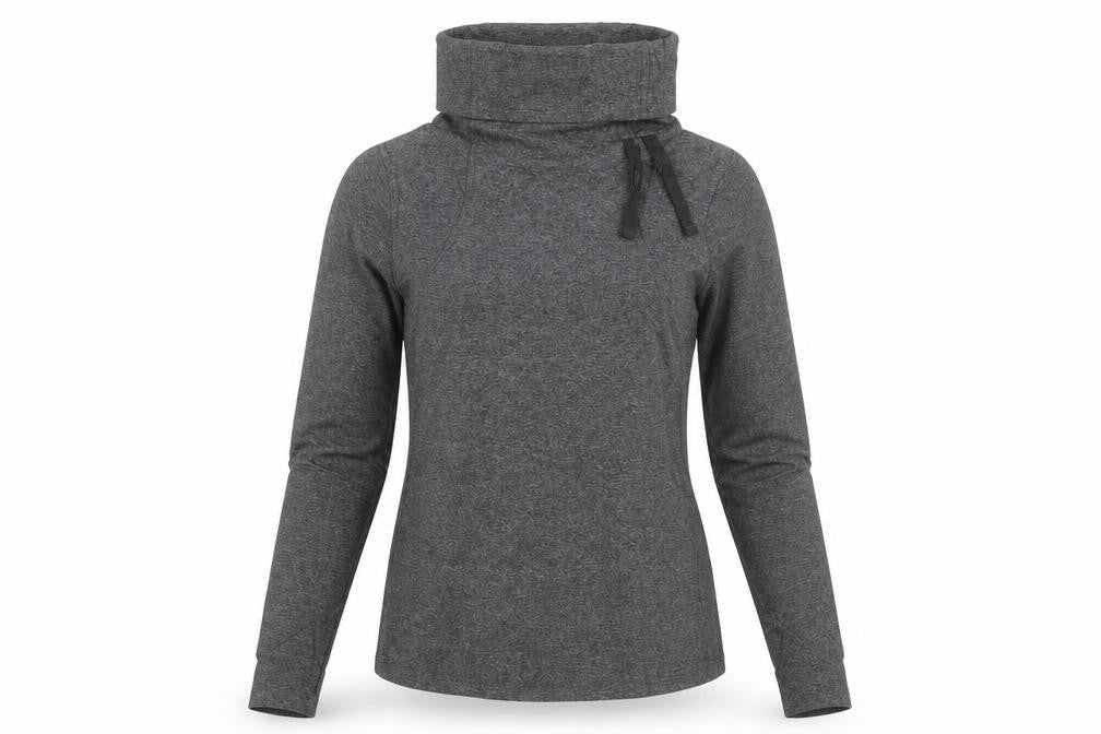C&C Sport Womens Grey XS Slim Fit Long Sleeve Roll Neck Activewear Top