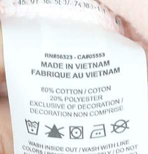 Nike Women’s Green Pink White Colourblock Hoodie Size L Cotton Blend