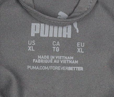 Puma Men's Grey XL Track Jacket 1/4 Zip Lightweight Running Top