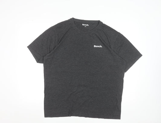 Bench Men's Grey Crew Neck Short Sleeve 2XL T-Shirt