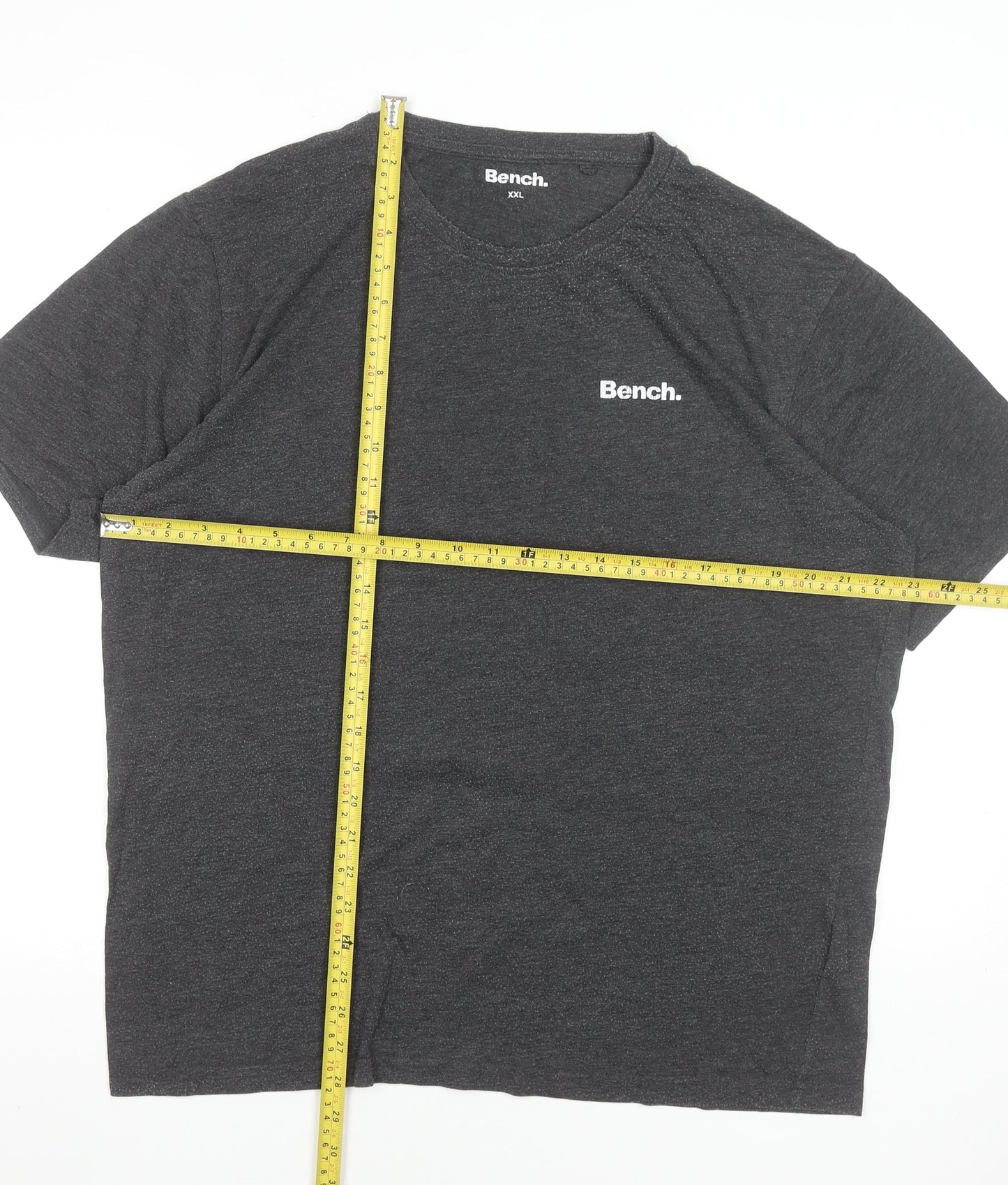 Bench Men's Grey Crew Neck Short Sleeve 2XL T-Shirt