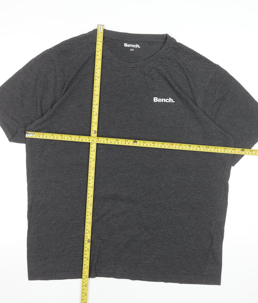 Bench Men's Grey Crew Neck Short Sleeve 2XL T-Shirt