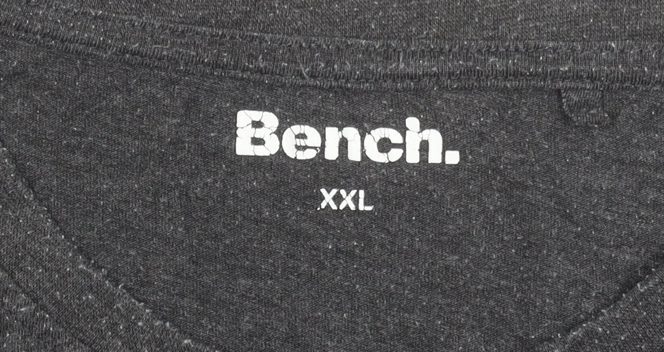 Bench Men's Grey Crew Neck Short Sleeve 2XL T-Shirt