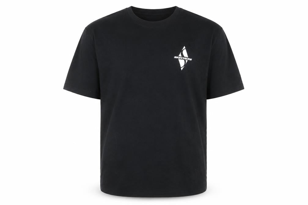 Skechers Men's Black 2XL Logo Cotton Crew Neck T-Shirt