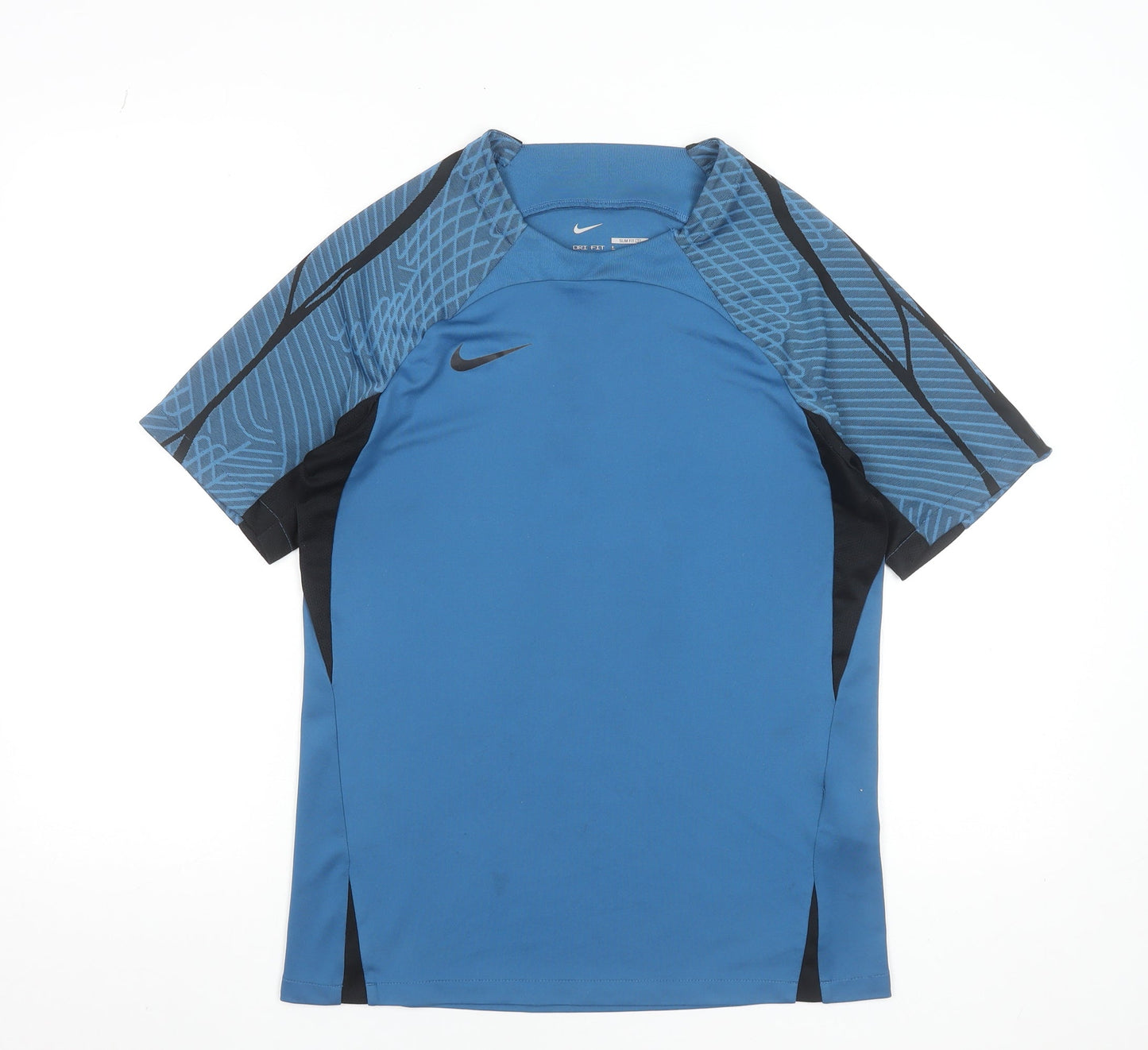 Nike Men's Blue Dri-FIT Slim Fit Short Sleeve Training T-Shirt Size S