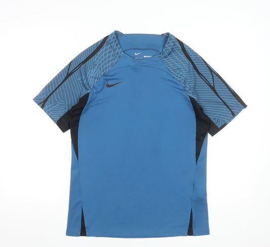 Nike Men's Blue Dri-FIT Slim Fit Short Sleeve Training T-Shirt Size S