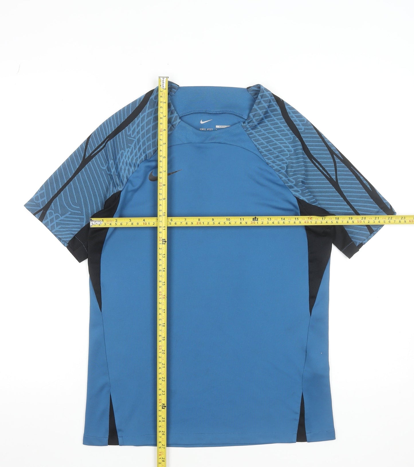 Nike Men's Blue Dri-FIT Slim Fit Short Sleeve Training T-Shirt Size S