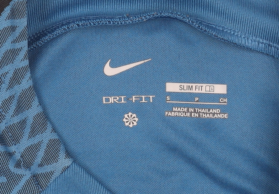 Nike Men's Blue Dri-FIT Slim Fit Short Sleeve Training T-Shirt Size S