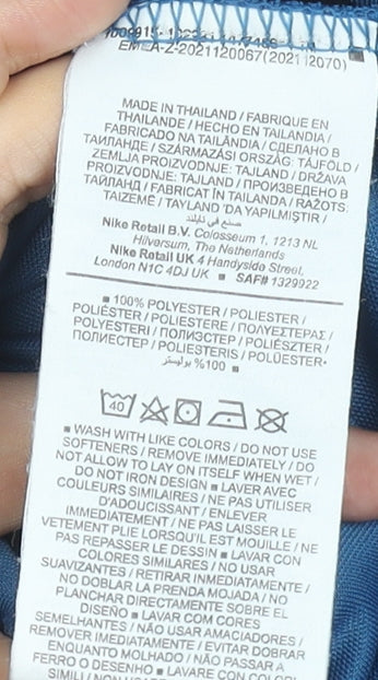 Nike Men's Blue Dri-FIT Slim Fit Short Sleeve Training T-Shirt Size S