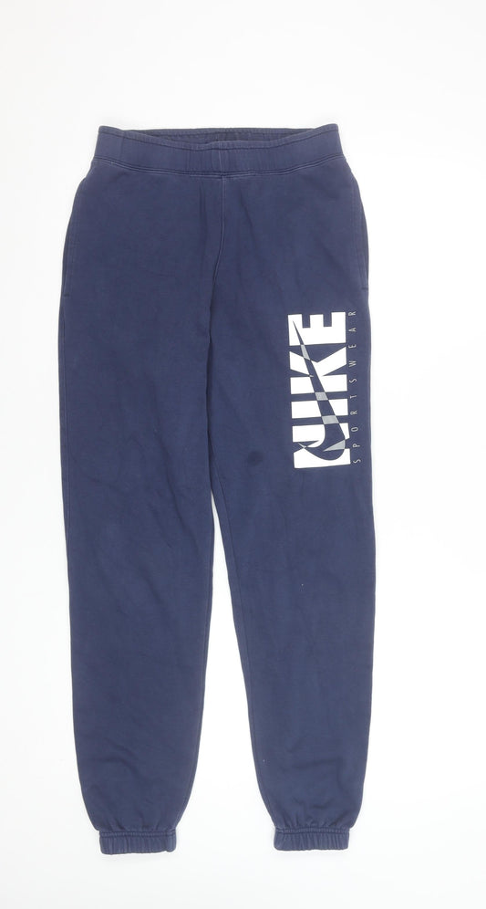 Nike Men Blue XS Jogger Sweatpants Cotton Fleece Tapered