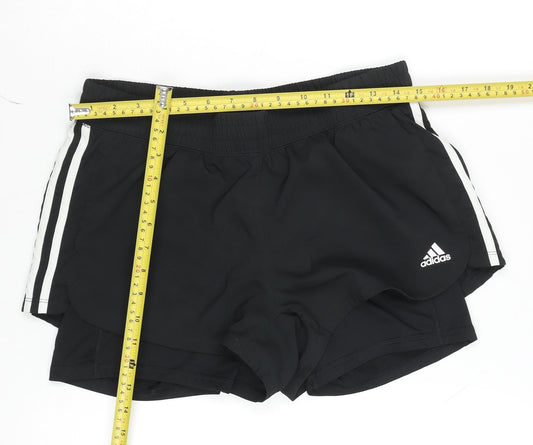 Adidas Womens Black M Running Shorts Aeroready Primegreen