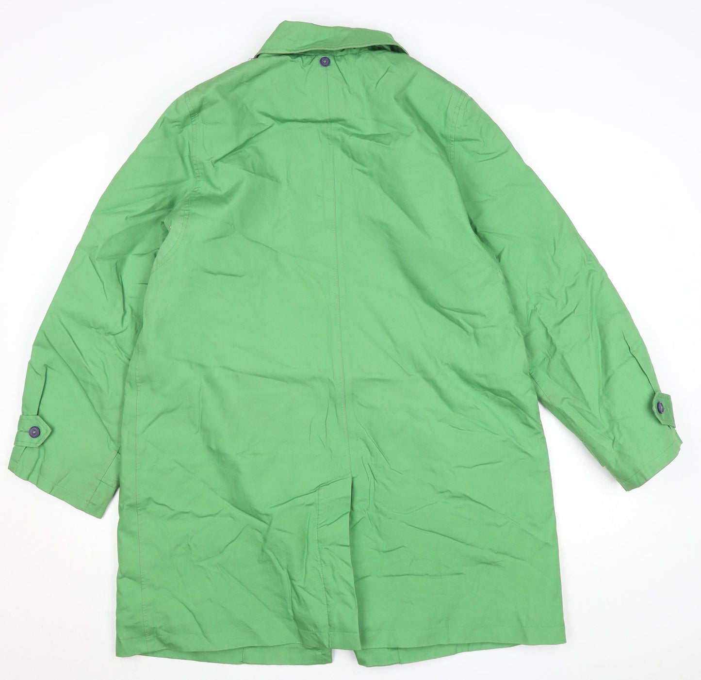 Boden Women's Green Cotton Mid-Length Rain Coat Size 10