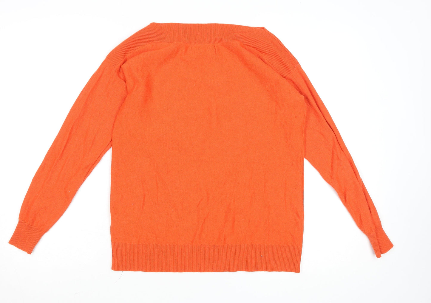 Paul Costelloe Women’s Orange Wool Blend Pullover Jumper Size S