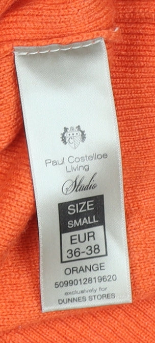 Paul Costelloe Women’s Orange Wool Blend Pullover Jumper Size S