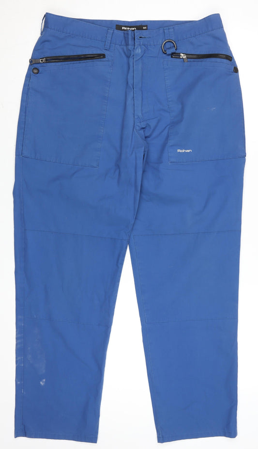 Rohan Men's Blue Cargo Trousers 34S Lightweight Quick Dry