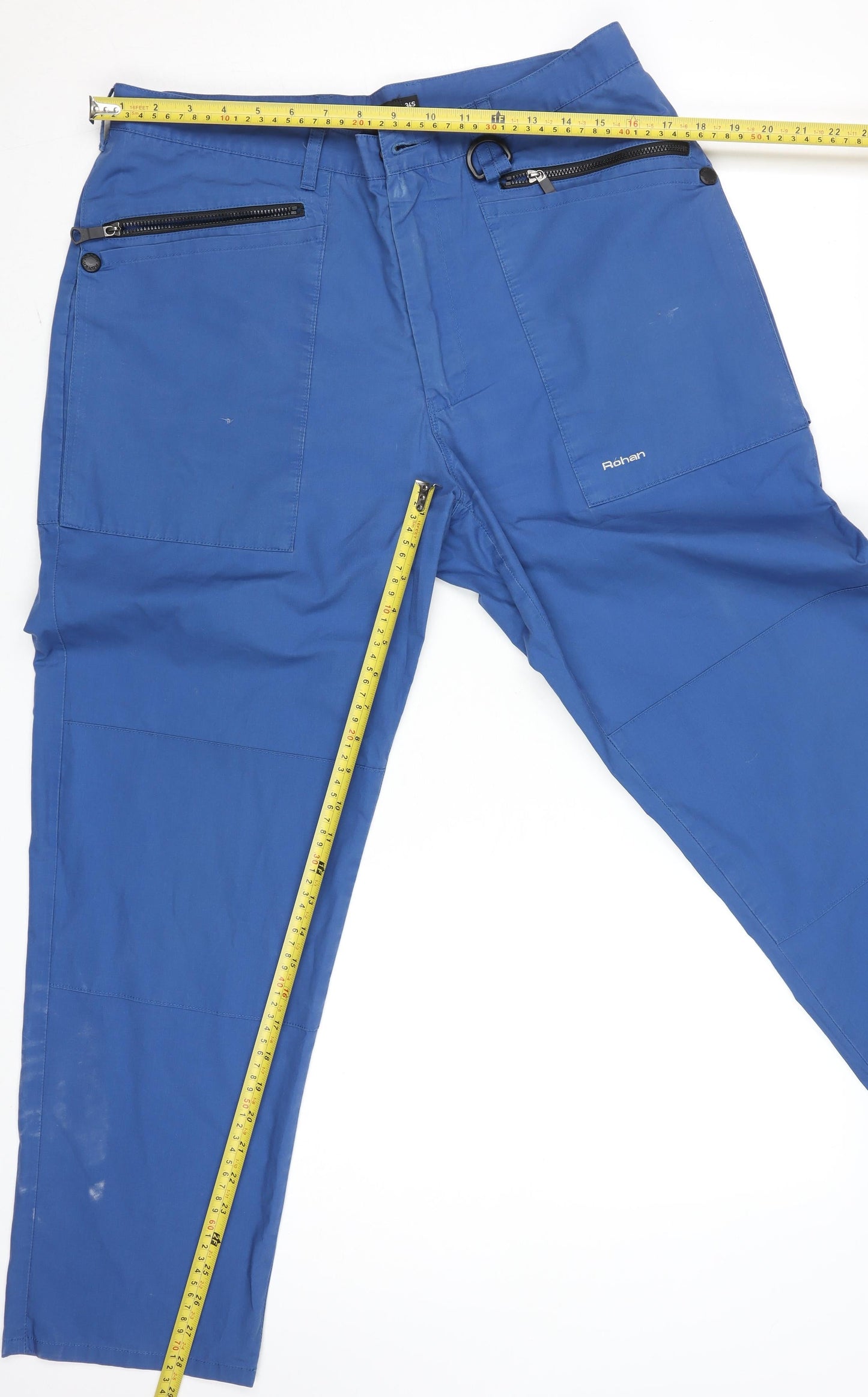 Rohan Men's Blue Cargo Trousers 34S Lightweight Quick Dry