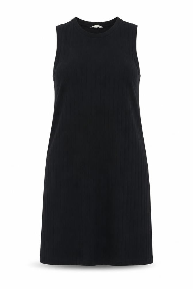 Marks and Spencer Women Black 2XL Shift Dress Sleeveless Crew Neck